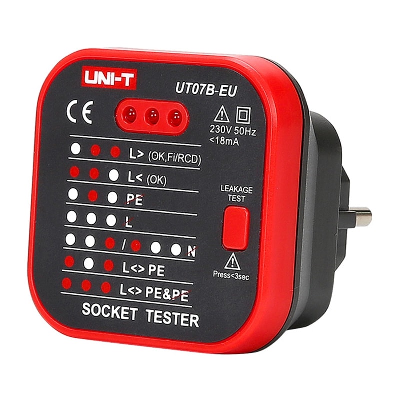 UNI-T UT07B-EU tester for strømuttak