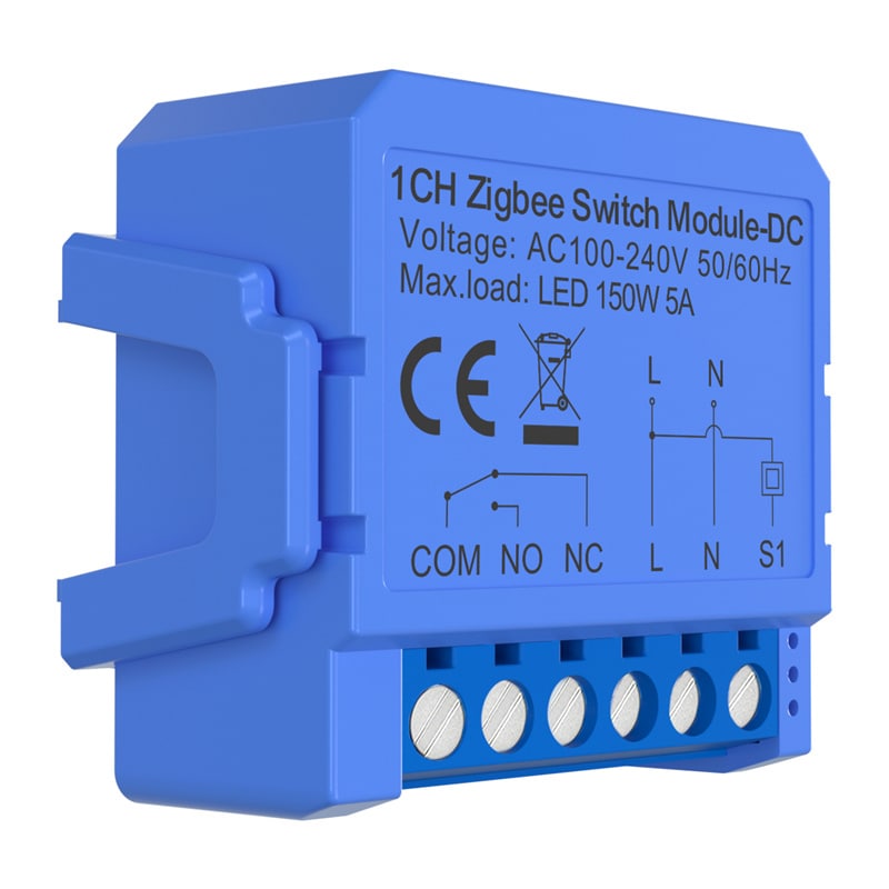 Avatto ZWSM16-DC32V-1 1-kanals ZigBee-brytermodul med potensialfri kontakt