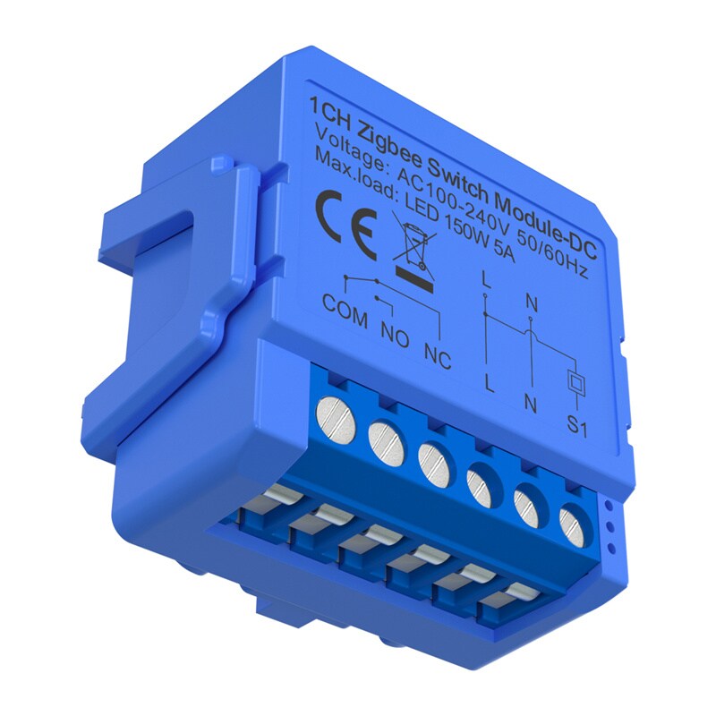 Avatto ZWSM16-DC32V-1 1-kanals ZigBee-brytermodul med potensialfri kontakt