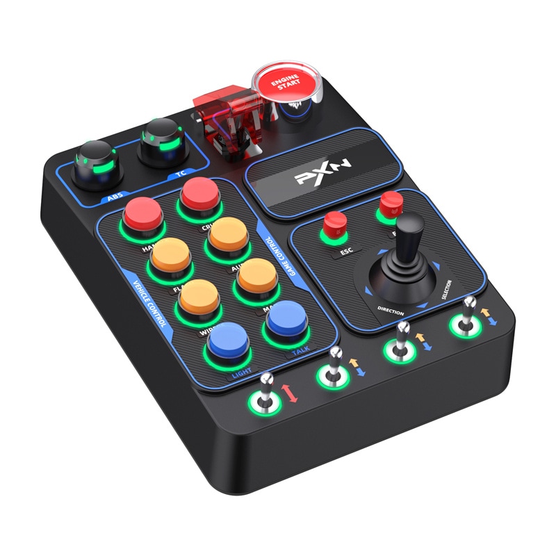 PXN CB1 kontrollboks for simracing / knappanel med 30 programmerbare knapper / RGB-panel til racingsimulator