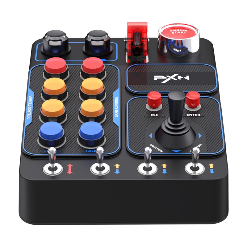 PXN CB1 kontrollboks for simracing / knappanel med 30 programmerbare knapper / RGB-panel til racingsimulator