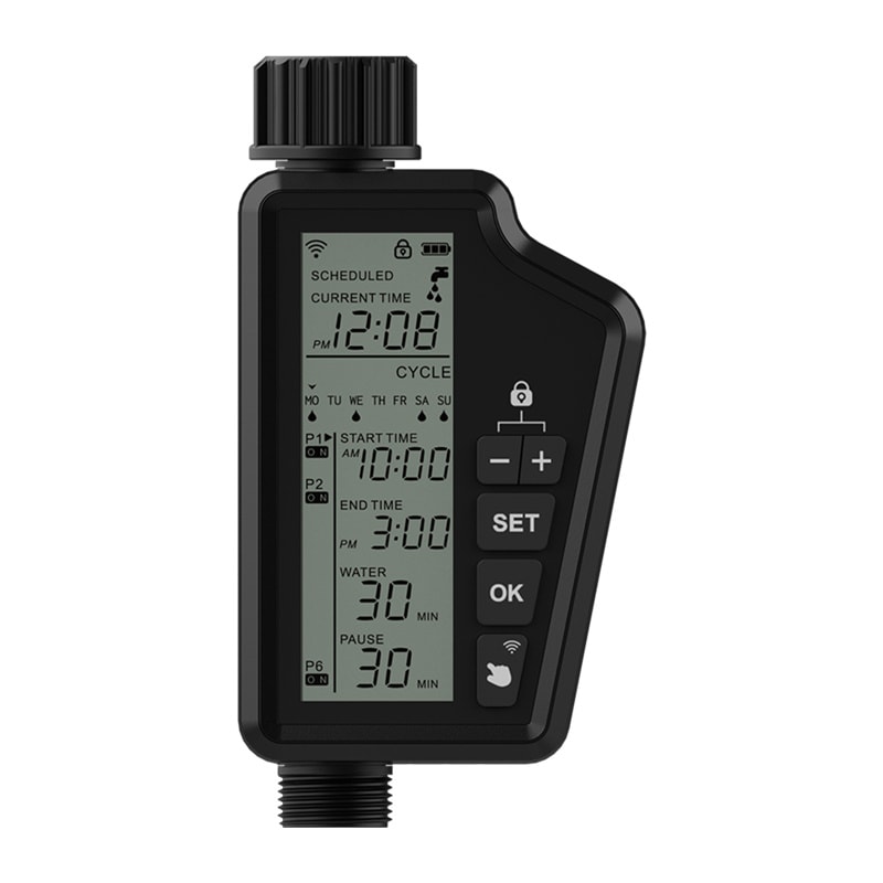 Smart Wi-Fi-vanningsregulator med stor LCD-skjerm Avatto SWT60-EU