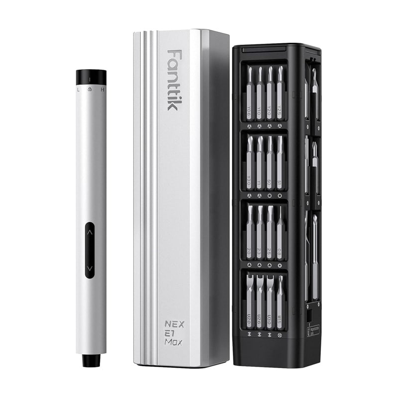 Fanttik E1 Max 3,7 V (sølv) elektrisk skrutrekkersett