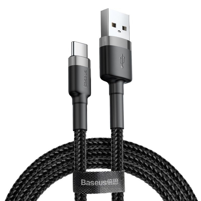 Baseus Cafule-kabel USB-C 2A 2 m (grå + svart)