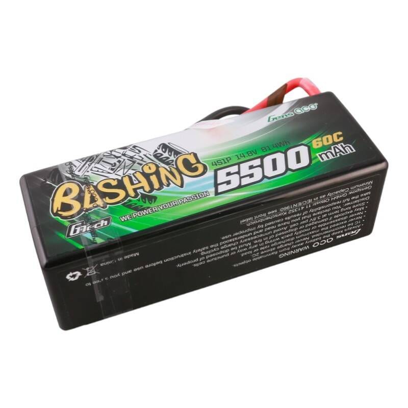 Gens ace G-Tech 5500mAh 4S1P 14.8V 60C HardCase RC-bil Lipo-batteri