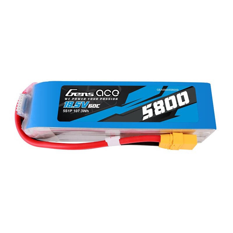 Gens ace 5800mAh 60C 18,5V 5S1P Lipo-batteripakke med XT90-plugg