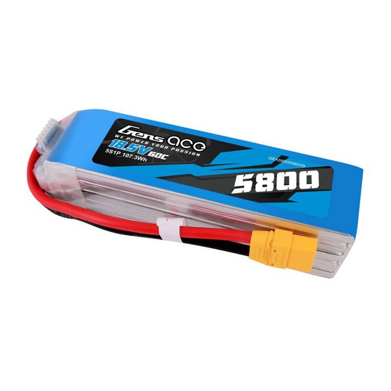 Gens ace 5800mAh 60C 18,5V 5S1P Lipo-batteripakke med XT90-plugg