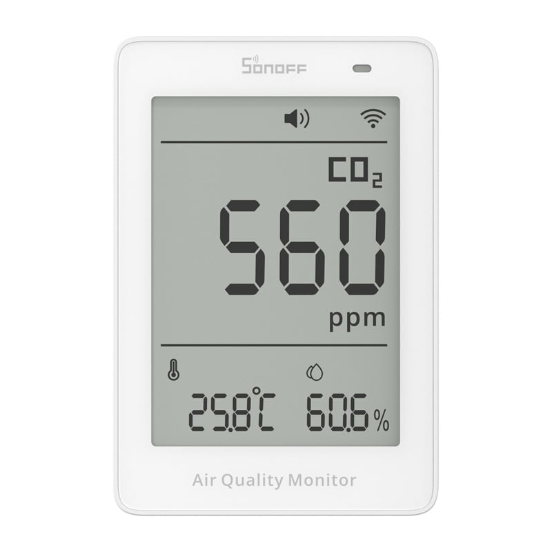 Sonoff AirGuard CO2 SAWF-08P WiFi LCD luftkvalitetsmåler