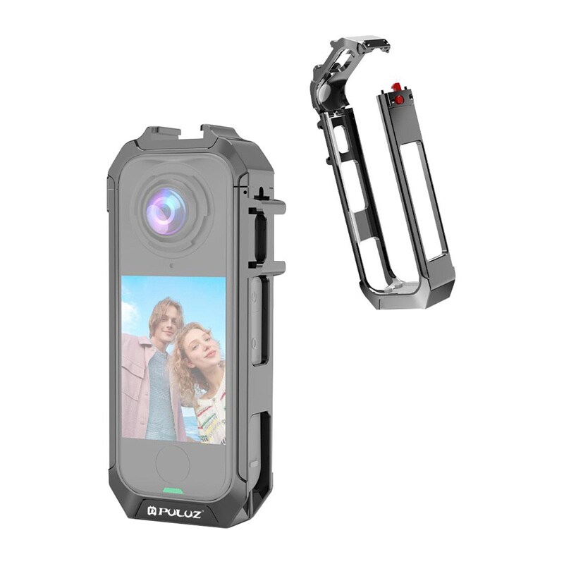 Puluz beskyttelsesveske i metall for Insta 360 X4 Air (grå)