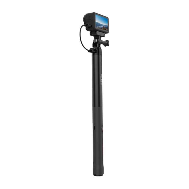 Selfie-stick med Telesin powerbank for sportskameraer/smarttelefoner S1-CSS-05