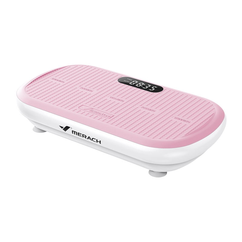 MERACH MR-2440P1-EU vibrasjonsplate / treningsplate med Bluetooth-høyttaler – Rosa
