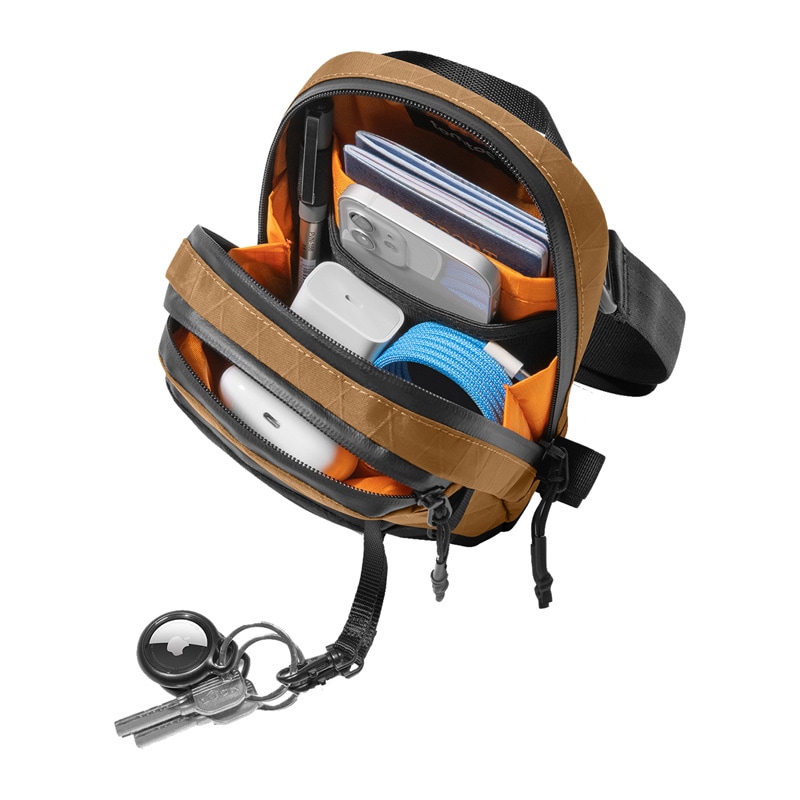TOMTOC Aviator-T37 reiseveske med skulderrem X-Pac 1,3L (brun)