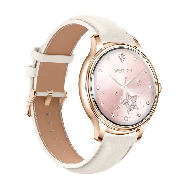 COLMI L28 Smart Watch (gull + gull lærrem)