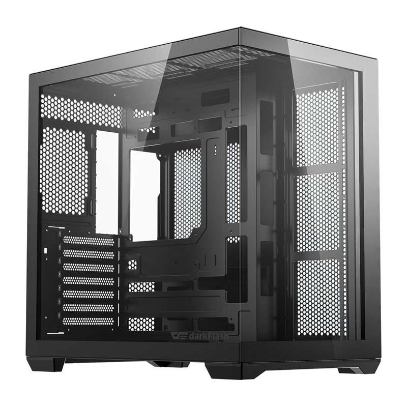DarkFlash C280 PC-kabinett (svart) + 7 vifter