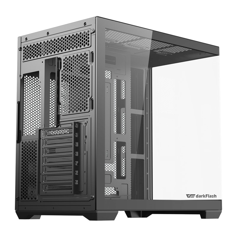 DarkFlash C280 PC-kabinett (svart) + 7 vifter