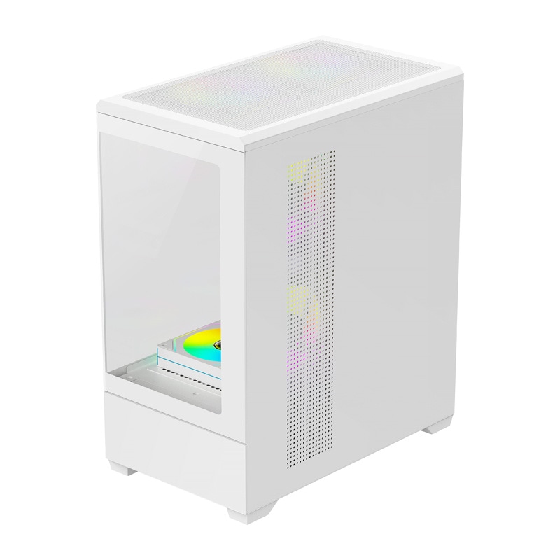 DarkFlash C365 PC-kabinett (hvit) + 5 vifter