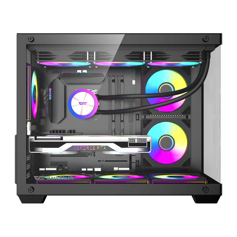 DarkFlash B275 PRO datamaskinkasse (svart) + 6 vifter