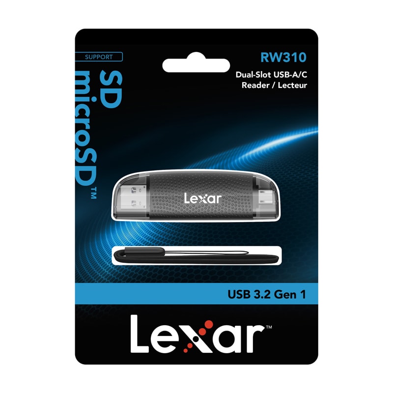 Lexar LRW310X Dual USB-A/C micro SD, SD USB 3.1 minnekortleser