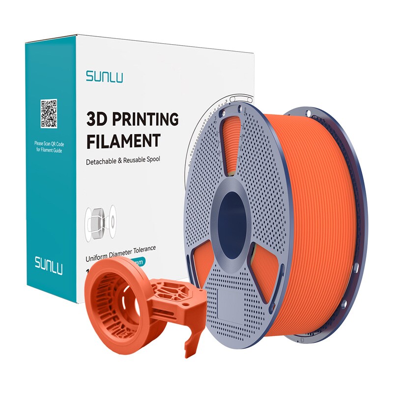 Sunlu PETG høyhastighets matt filament (oransje)