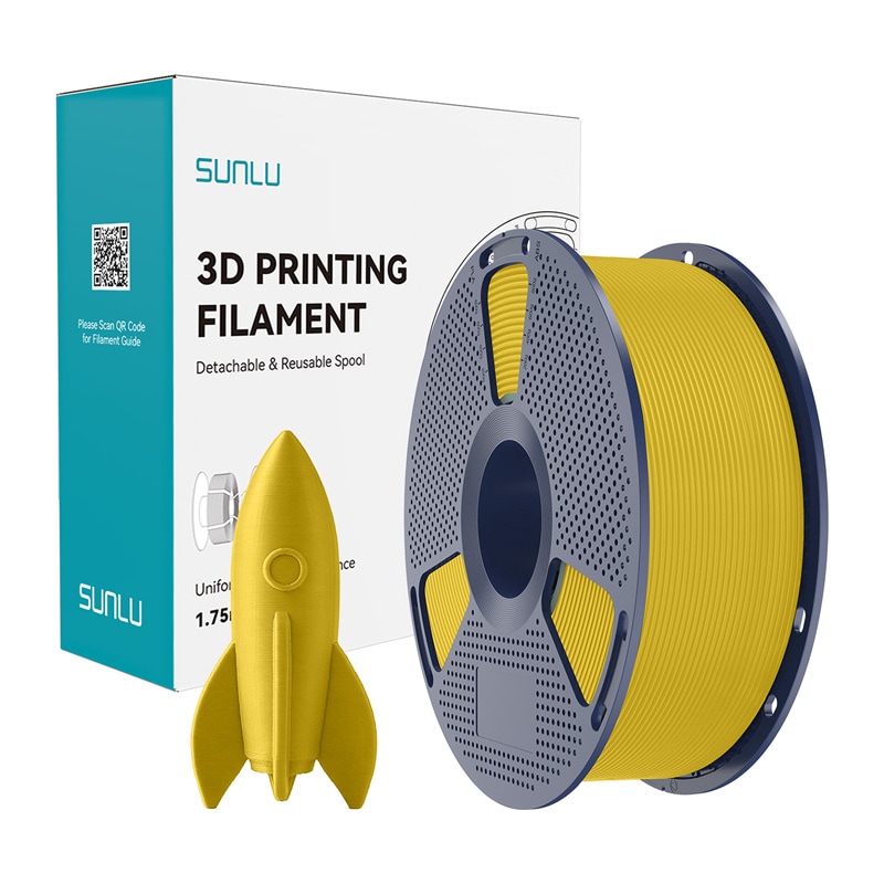 Sunlu Filament PLA høyhastighets gul