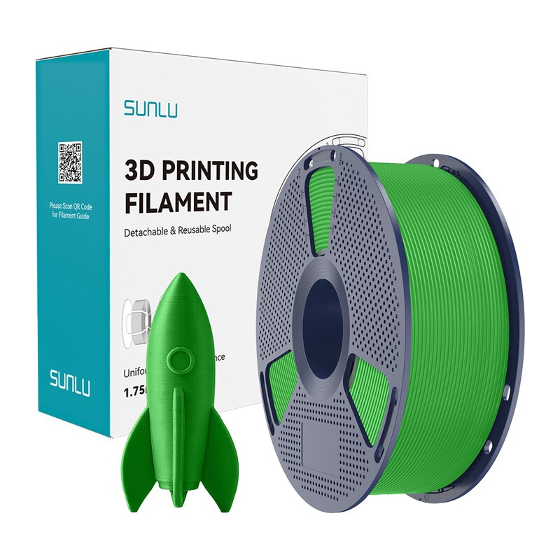 Filament Sunlu PLA høyhastighetsfilament Zielony