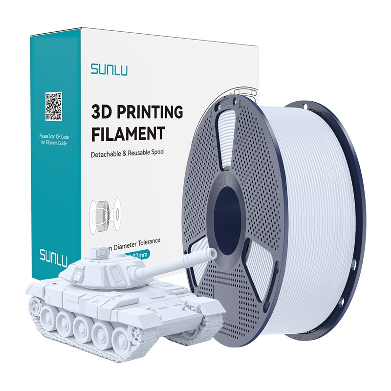 Sunlu PLA+ hvit høyhastighetsfilament