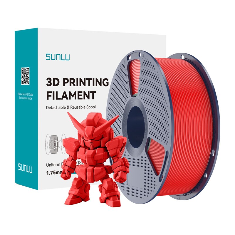 Sunlu PLA+ 2.0 Filament (rød)