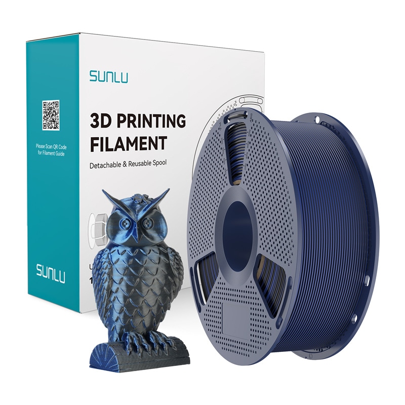 Sunlu PLA+ Silk Dual Color Filament (svart og blå)