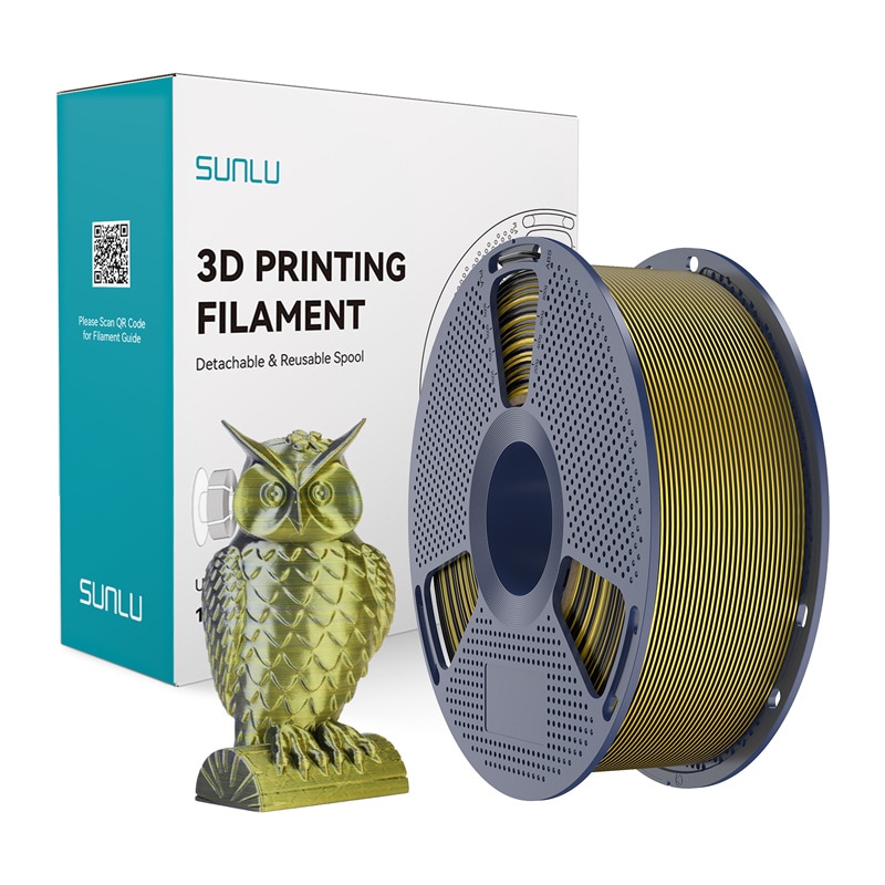 Sunlu PLA+ Silk Dual Color Filament (svart og gull)