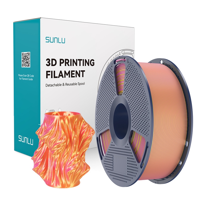 Sunlu PLA+ Silk Dual Color Filament (rosa og gull)