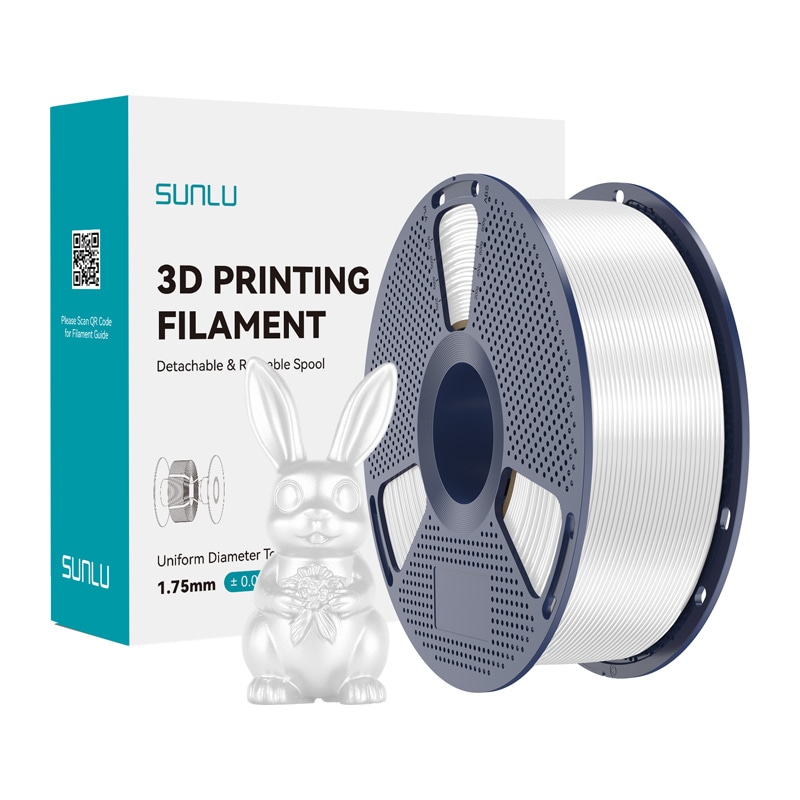 Sunlu PLA+ Silk Filament (hvit)