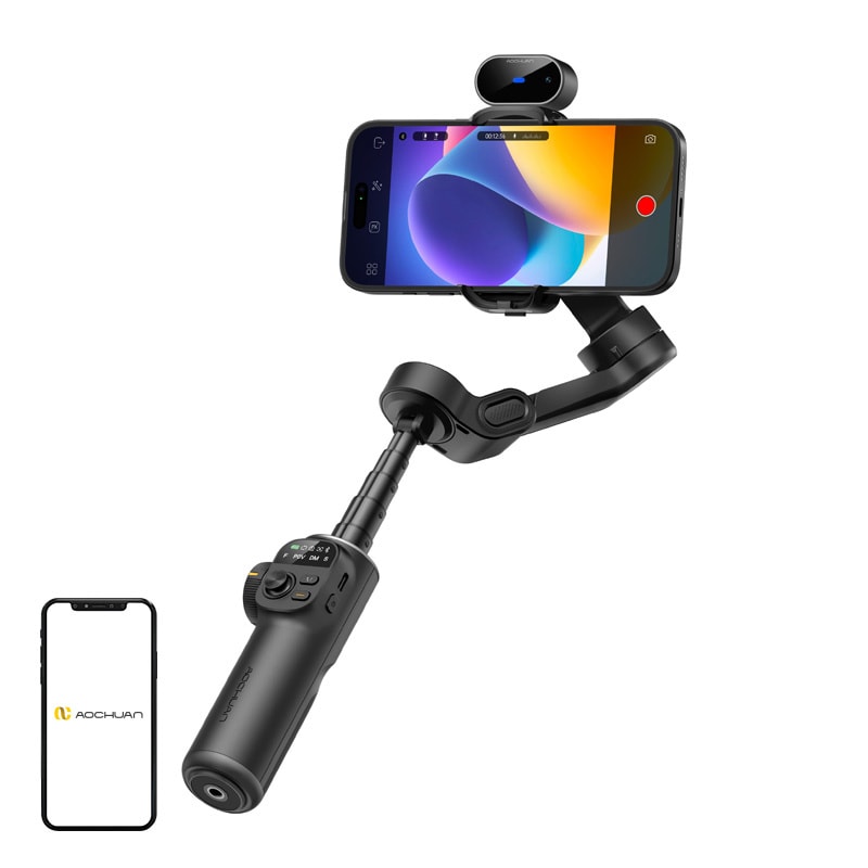 AOCHUAN X2 Gimbal med AI-sensor (svart)