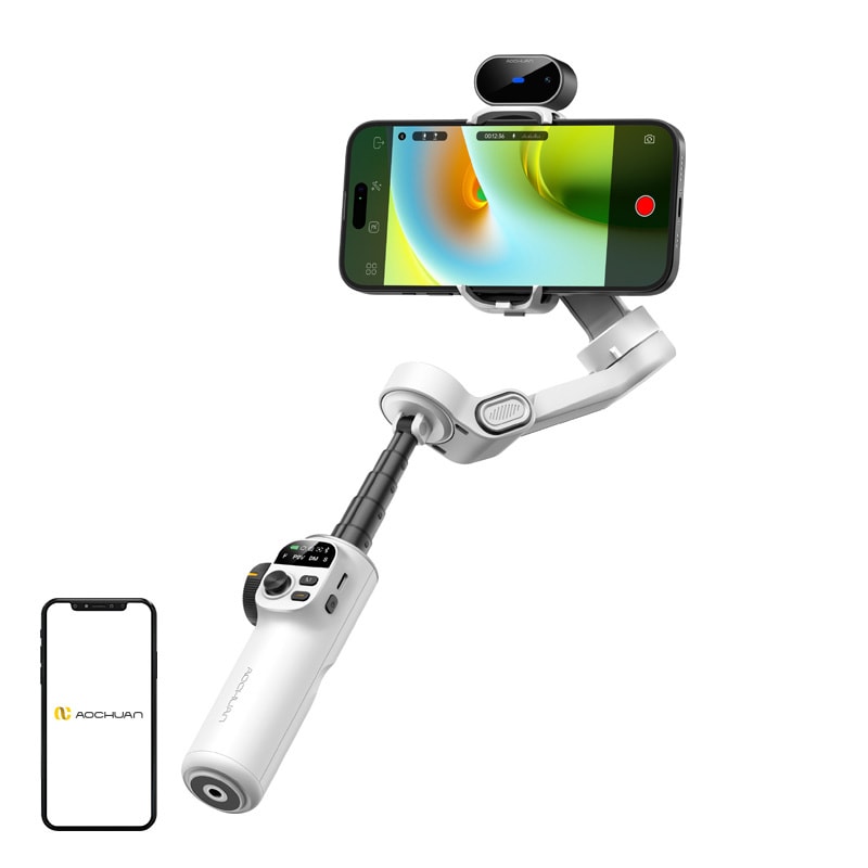 AOCHUAN X2 Gimbal med AI-sensor (hvit)
