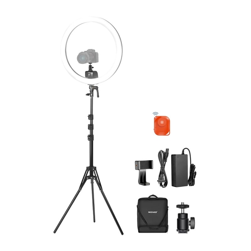 Neewer SRP18C 17 cm selfiesett med rundt LED-telefonlys