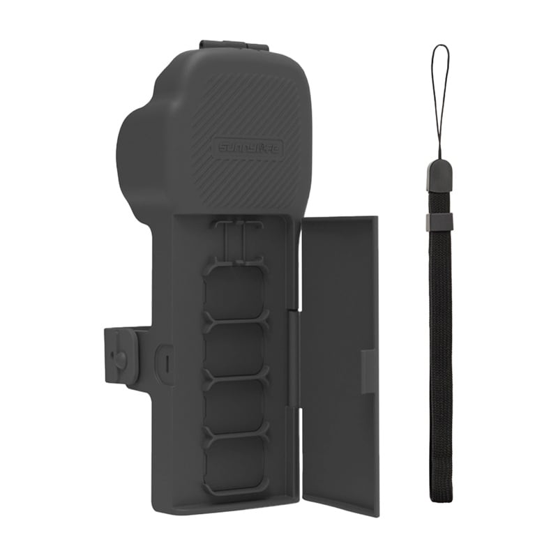 Sunnylife-beskyttelsesetui med stropp og nøkkelbånd til Osmo Pocket 3 (grå)