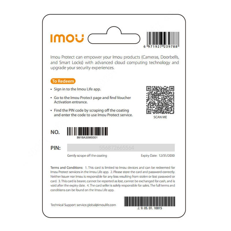 IMOU Protect Basic-gavekort (årsabonnement)