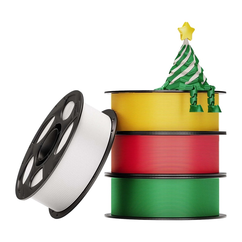 Julepakke med PLA-filament fra Anycubic (4 stk.).