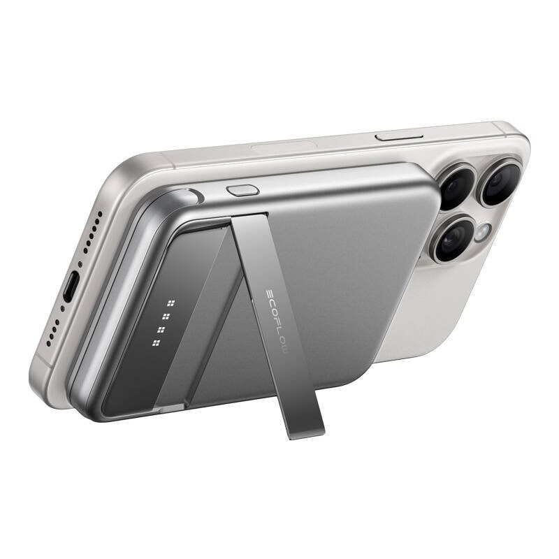EcoFlow RAPID magnetisk powerbank, 5000 mAh, (sølv).