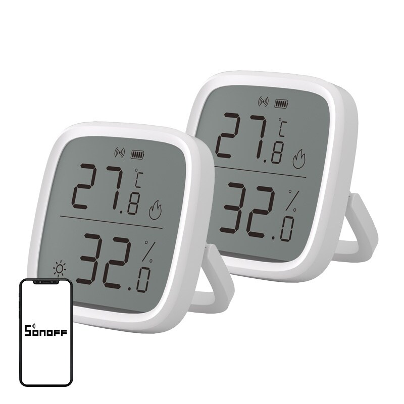 Sonoff ZigBee SNZB-02D temperatur- og fuktighetssensor, 2-pakning