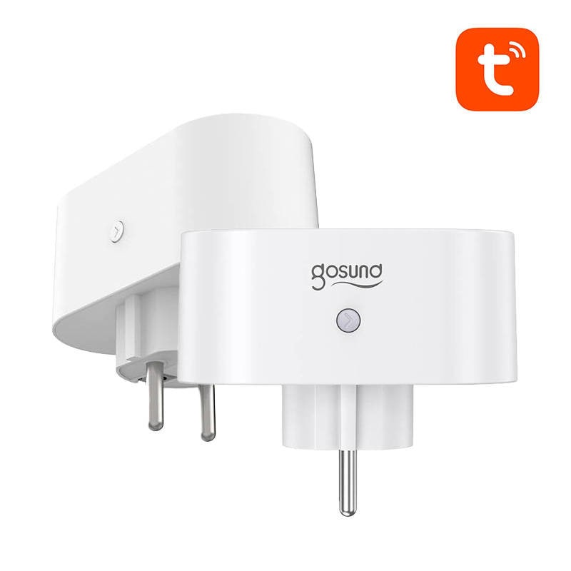 Gosund SP211 smart stikkontakt med to uttak og Wi-Fi (2-pakning) 3500 W Tuya