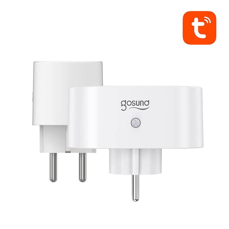 Gosund SP211 smart stikkontakt med to uttak og Wi-Fi (2-pakning) 3500 W Tuya