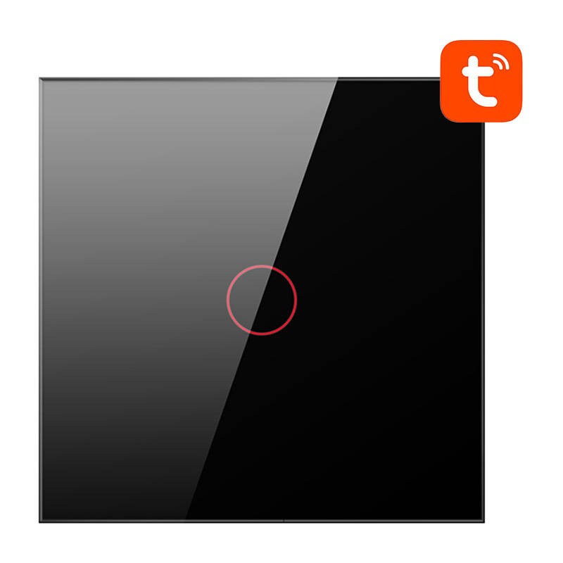 Smart lysbryter med Wi-Fi Avatto TS02-EU-B1 1-veis TUYA (svart)