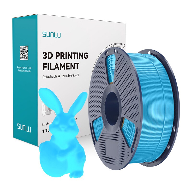 Filament Sunlu PLA som lyser i mørket (blå)