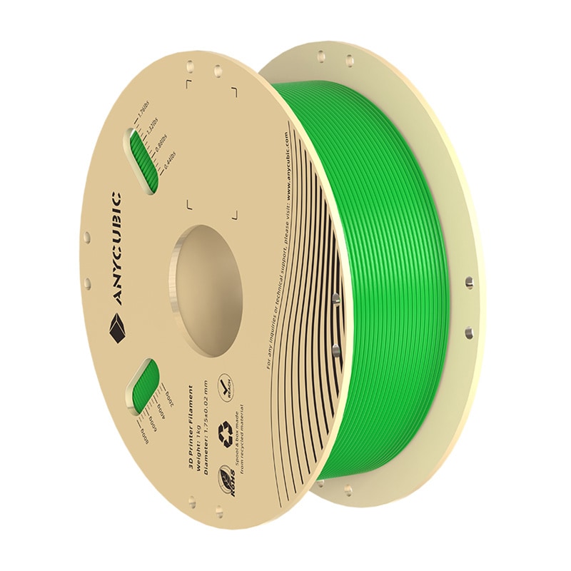 PLA-filament fra Anycubic, 1 kg (grønt)