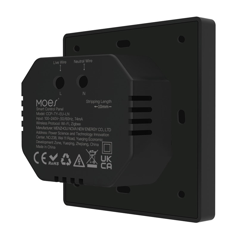MOES CCP-TY-LN Wi-Fi/ZigBee-kontrollpanel med 4" LCD-skjerm