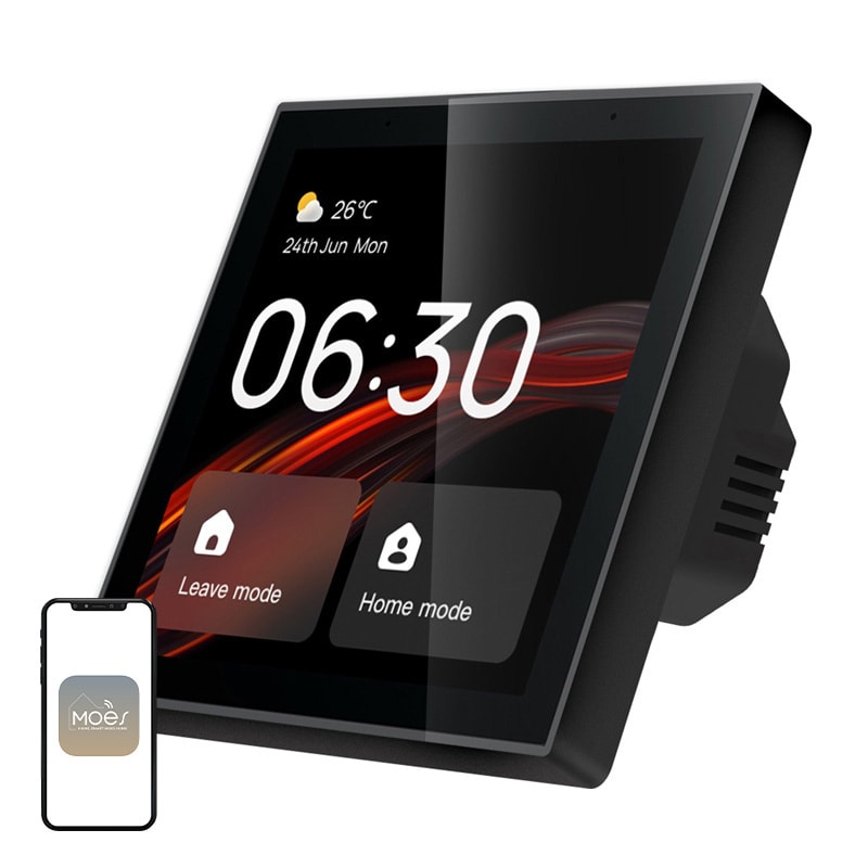 MOES CCP-TY-LN Wi-Fi/ZigBee-kontrollpanel med 4" LCD-skjerm