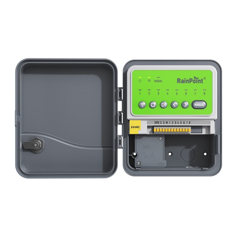 RainPoint 8-sone WiFi-styrt vanningskontroller for klimaanlegg