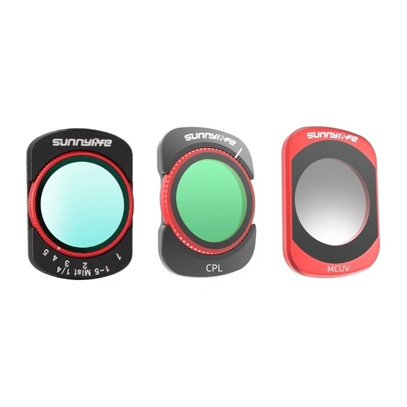Sunnylife-filtersett til Osmo Pocket 4 og Pocket 3: VND2-32, CPL, MCUV, Black Mist 1/4