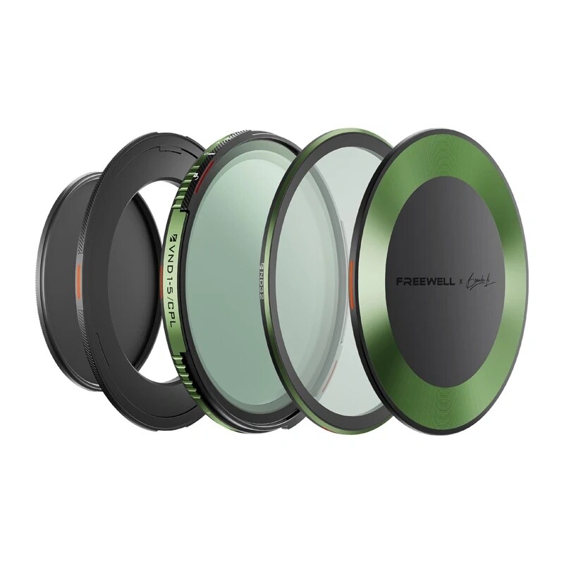 Sett med variabelt ND/CPL-filter, Freewell Brandon Li, 67 mm