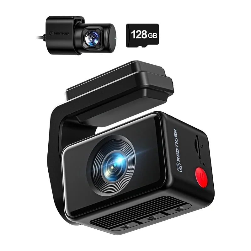REDTIGER F4 Pro WiFi 4K + 1080p 128 GB bilkamera